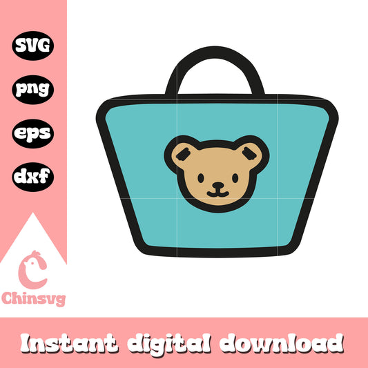 Hello kitty teddy fashion bag svg, hello kitty bag​ svg, kitty cat svg