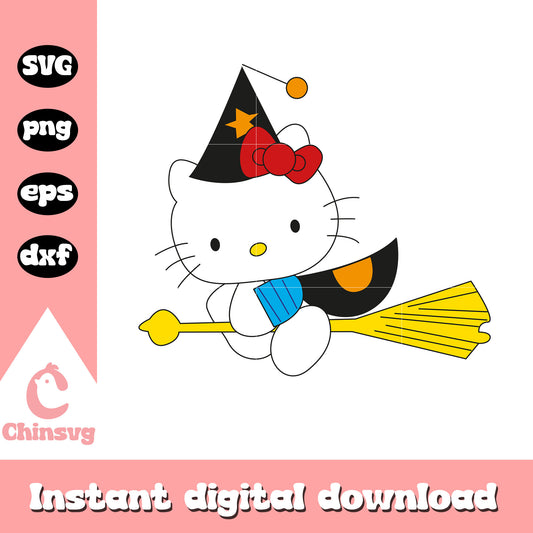 Hello kitty witch costume svg, hello kitty costume svg, kitty cat svg
