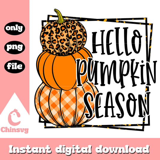 Hello pumpkin season design png, pumpkin season png, pumpkin png