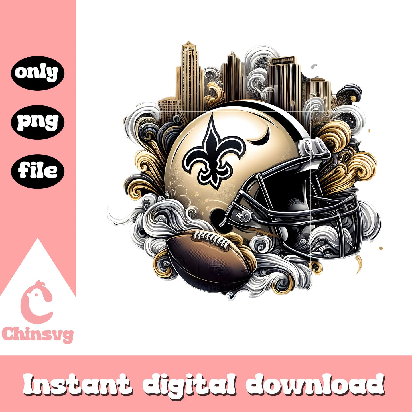 Helme saints smoke logo png, nfl new orleans saints​ png