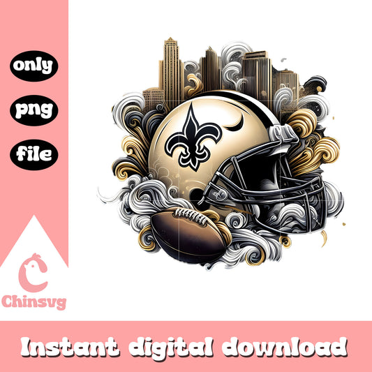 Helme saints smoke logo png, nfl new orleans saints​ png