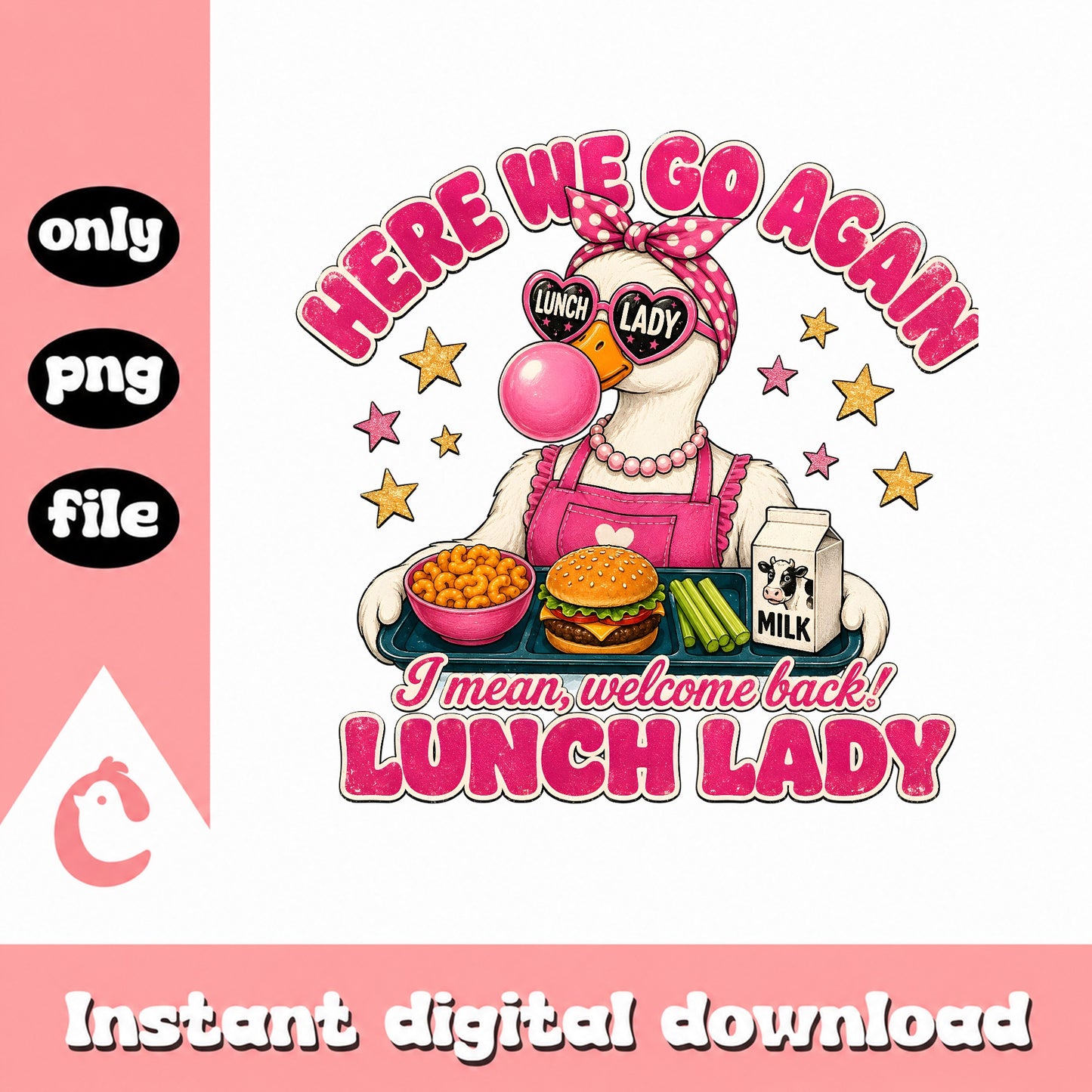 Here We Go Again Lunch Lady PNG, School Lunch Lady PNG, PNG File