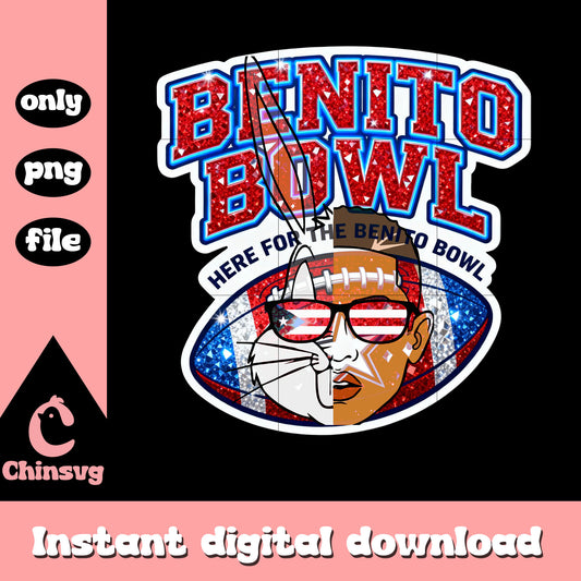 Here for the benito bowl half face png, bad bunny png, benito bowl png