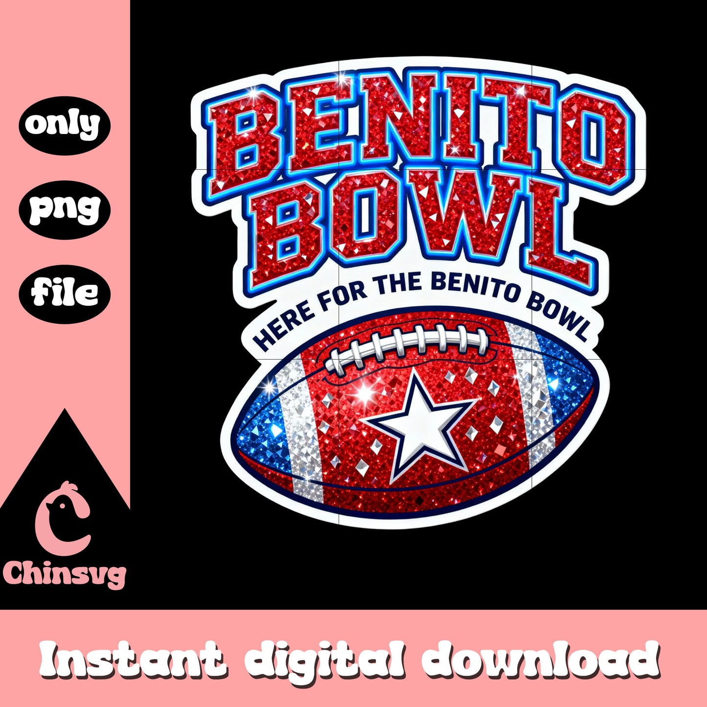 Here for the benito bowl quote sticker png, bad bunny nfl png