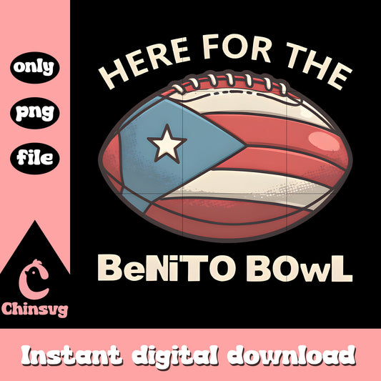 Here for the bento bowl rugby ball design png, bad bunny merch png