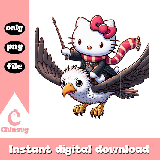 Hippogriff and hello kitty png, harry potter characters png