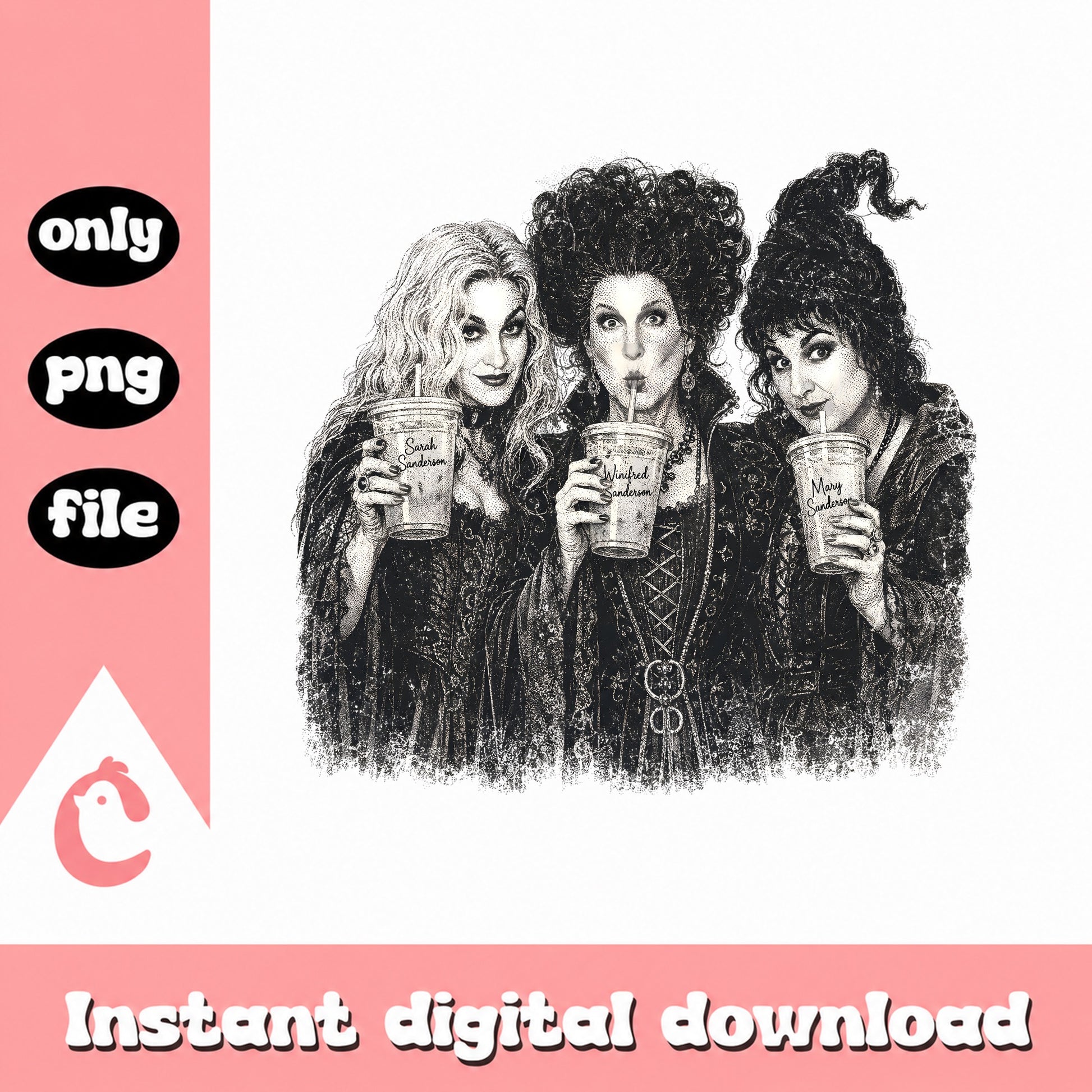 Hocus Pocus Sanderson Sisters PNG, Halloween Witches Clipart, PNG File