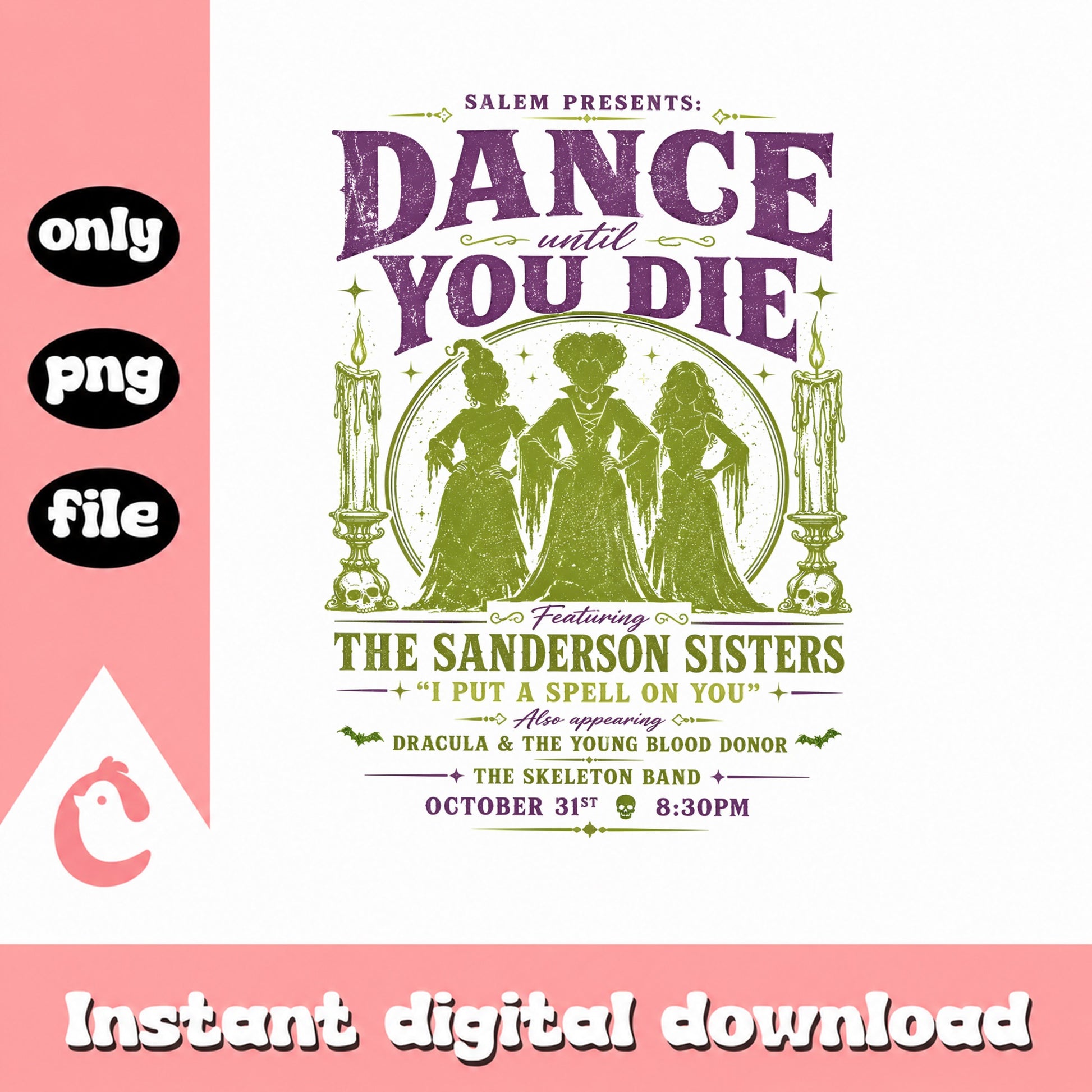 Hocus Pocus Sanderson Sisters Retro PNG, Halloween PNG, Witch PNG