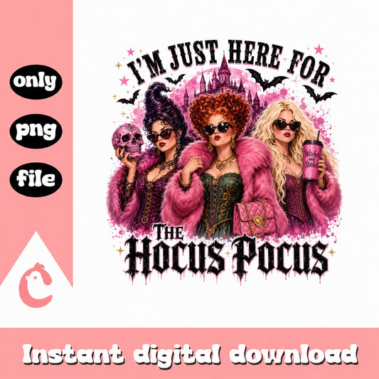 Hocus Pocus Witches Halloween PNG, Pink Halloween PNG, Sanderson Sisters PNG