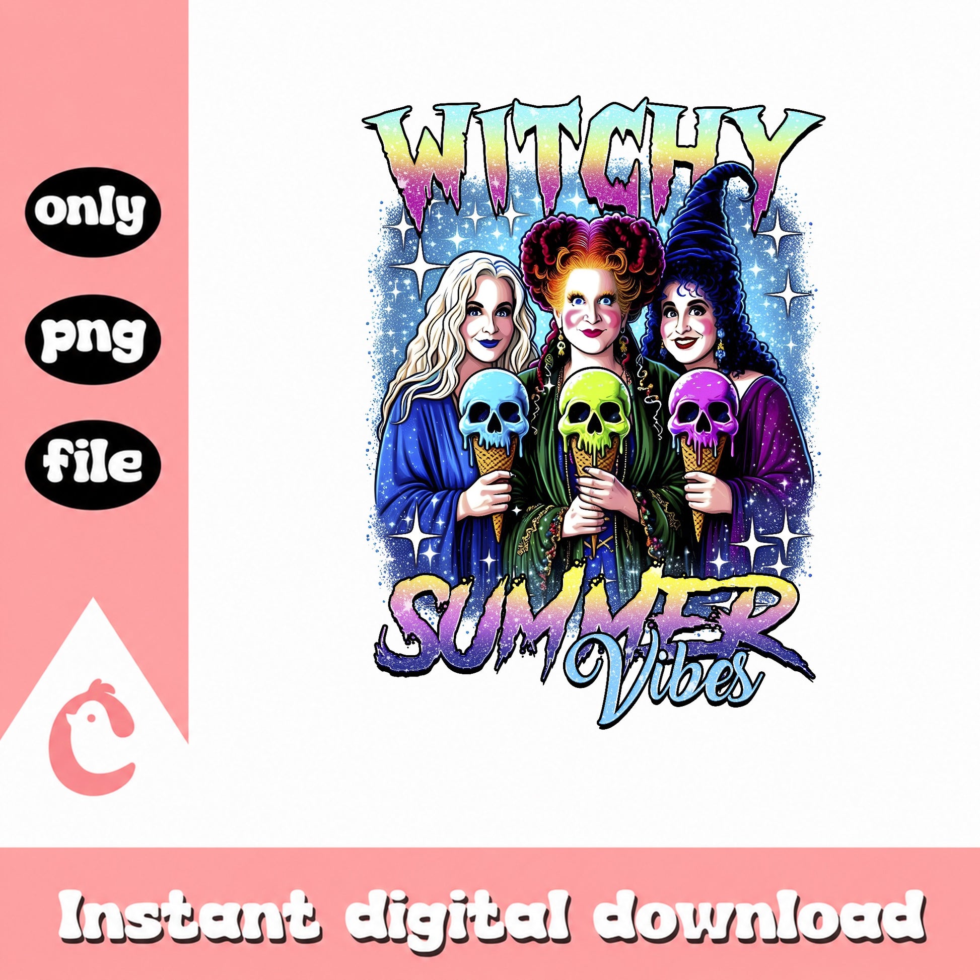 Hocus Pocus Witchy Summer Vibes PNG, Sanderson Sisters PNG, Halloween PNG