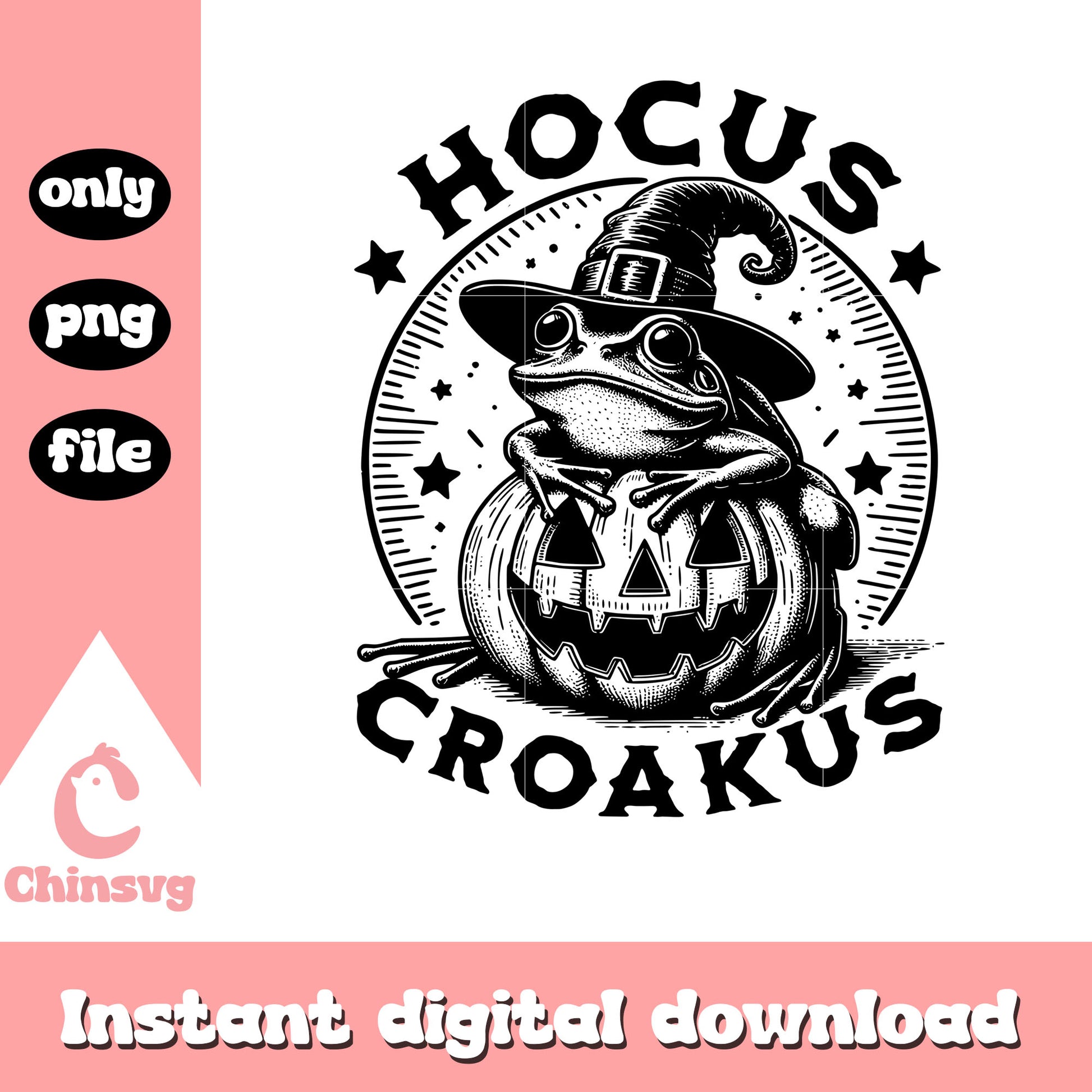 Hocus croakus frog ang pumpkin png, witch png, halloween png