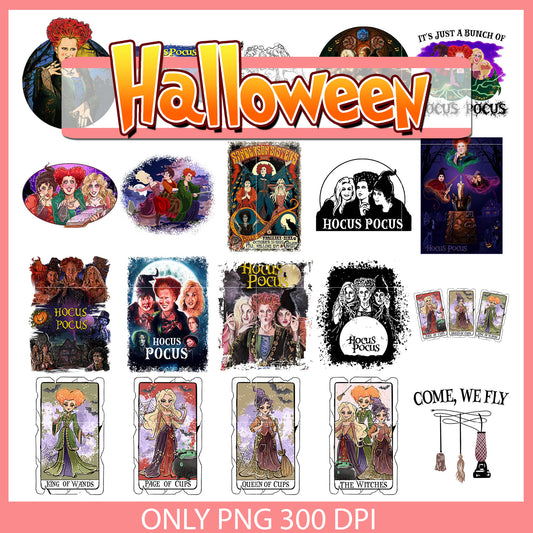 Hocus pocus movie cartoon bundle png, hocus pocus characters​ png