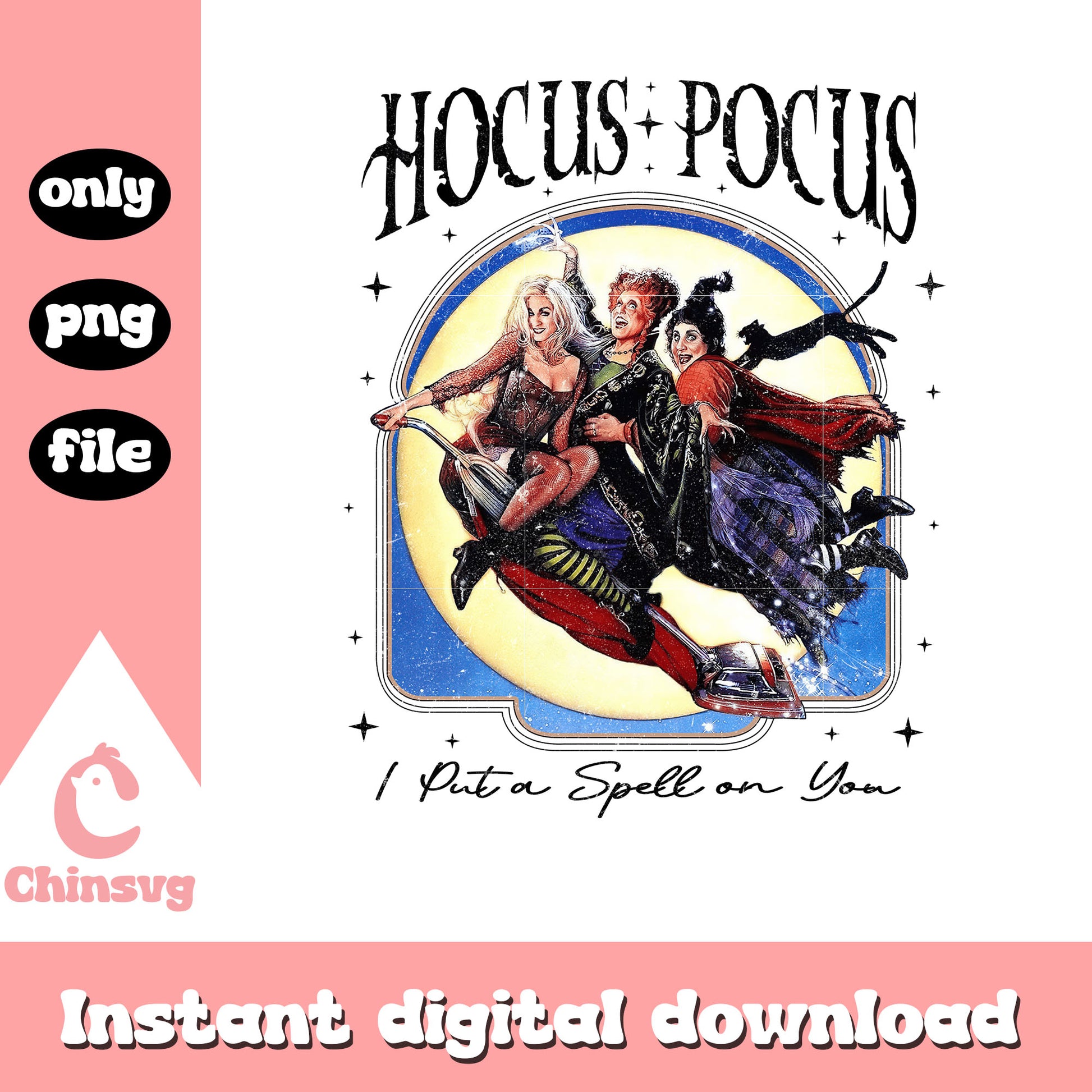 Hocus pocus put a spell on you clipart png, hocus pocus sisters png