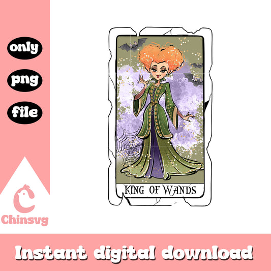 Hocus pocus winifred halloween tarot card png, winifred sanderson png
