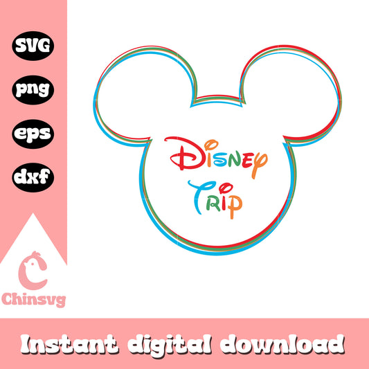 Hologram disney trip design svg, mickey mouse svg, disney trip svg