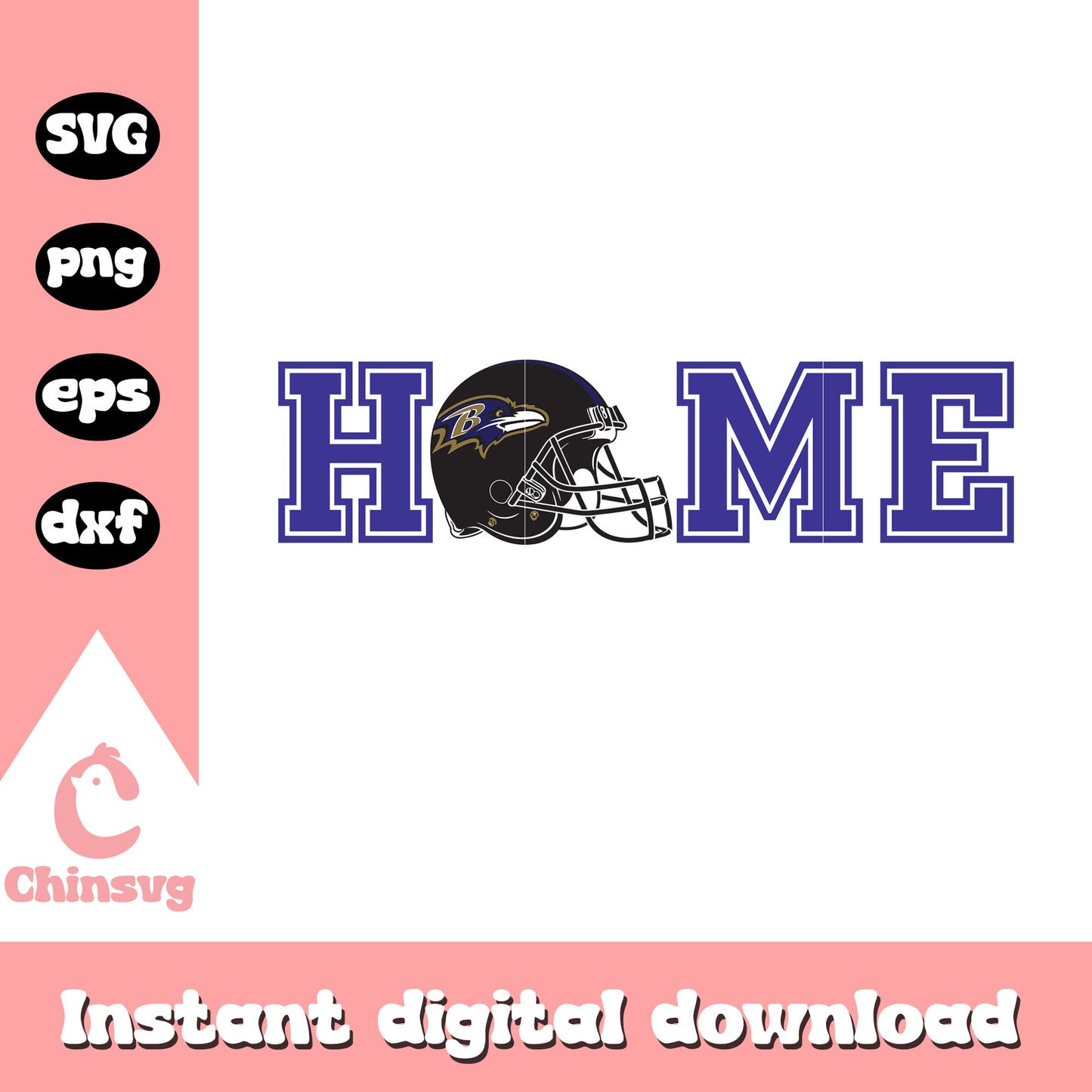 Home baltimore ravens helmet design svg, rugby svg