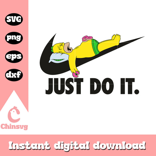 Homer Simpson nike Just do it svg, Simpson svg, nike logo svg