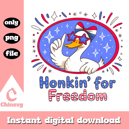 Honkin' for freedom 4th of july design png, freedom 4th of july png