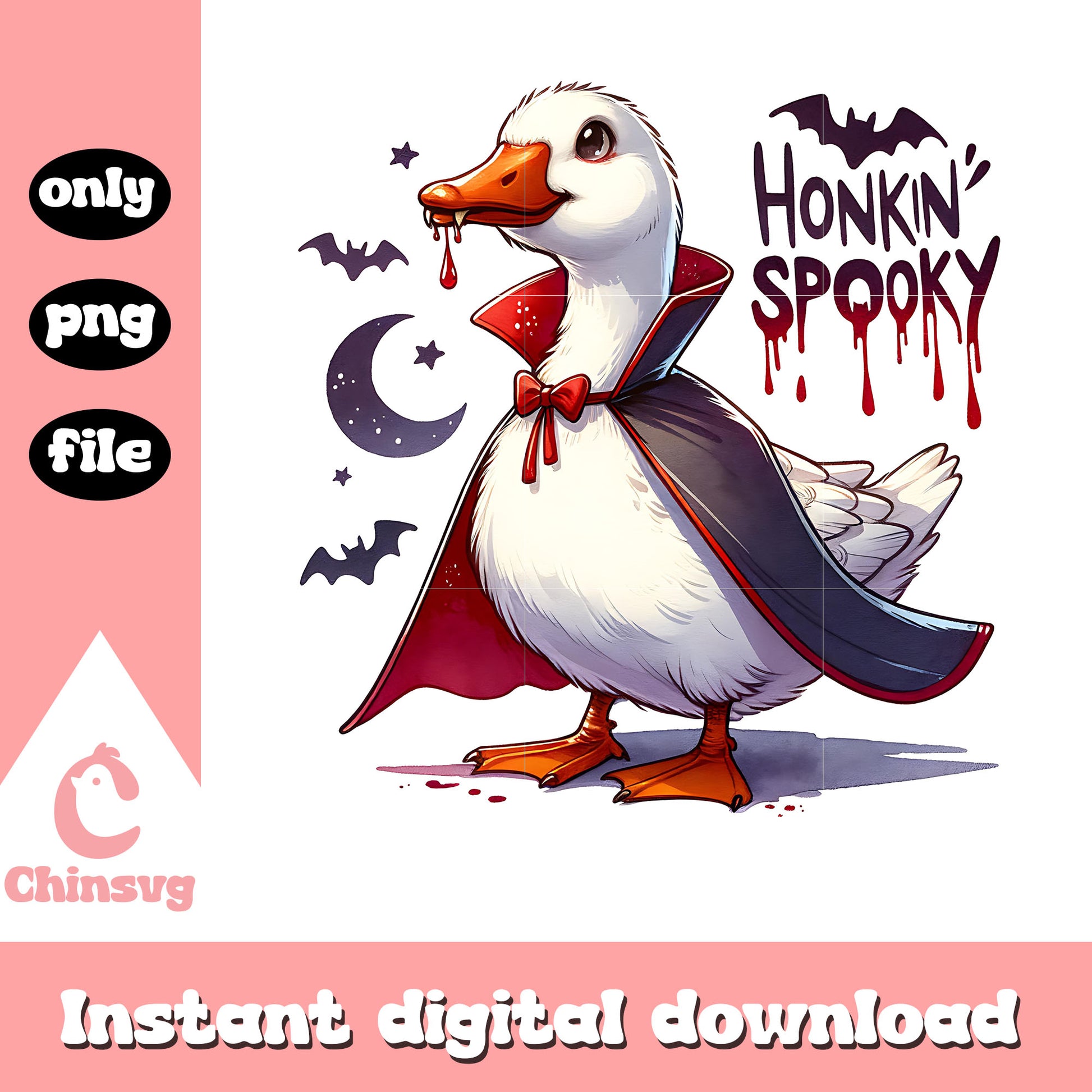 Honkin spooky goose costume png, costume in halloween png