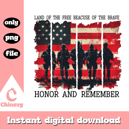 Honor and remember quotes america flag png, 4th of july png