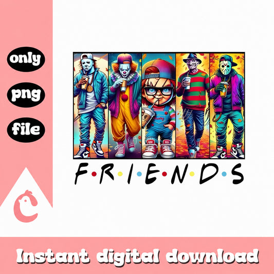 Horror Friends PNG Bundle, Chucky Freddy Jason Myers, Halloween PNG