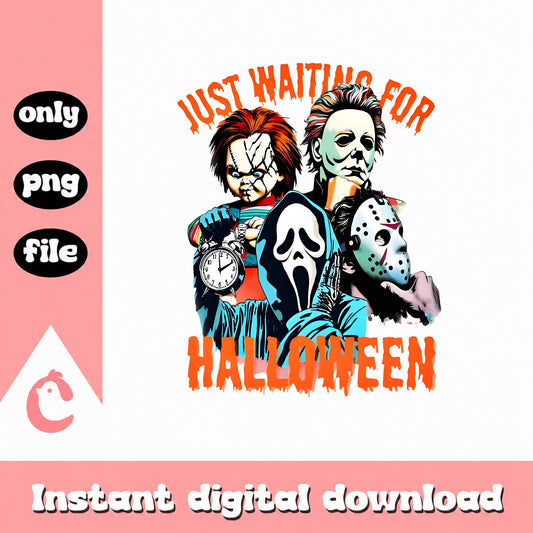 Horror Movie Characters Bundle, Halloween PNG, Chucky Michael Myers PNG