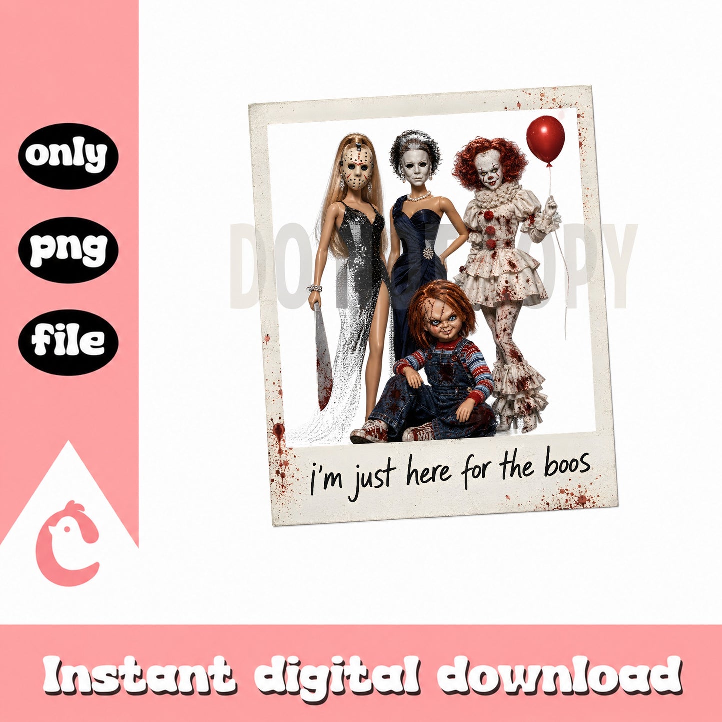 Horror Movie Characters PNG Bundle, Halloween Clipart, PNG