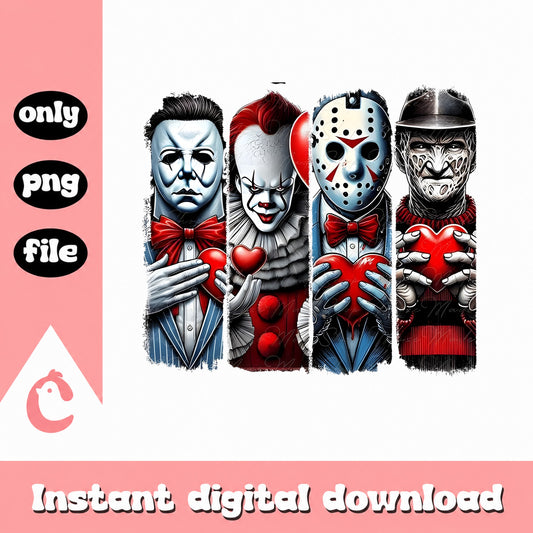 Horror Movies Characters Bundle, Halloween Clipart, PNG