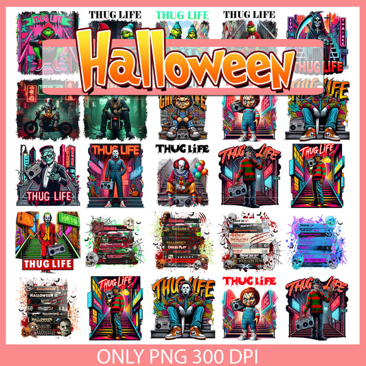 Horror movie thug life bundle png