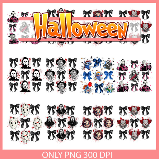 Horror character blood bow design png, horror characters​ png