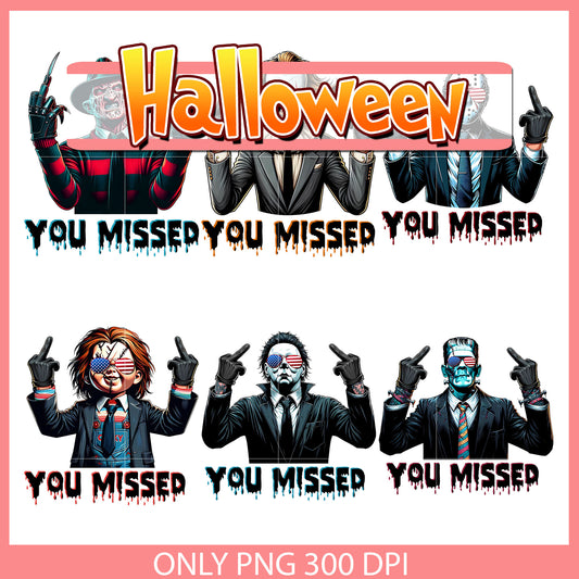 Horror characters you missed bundle png, horror movies characters​ png