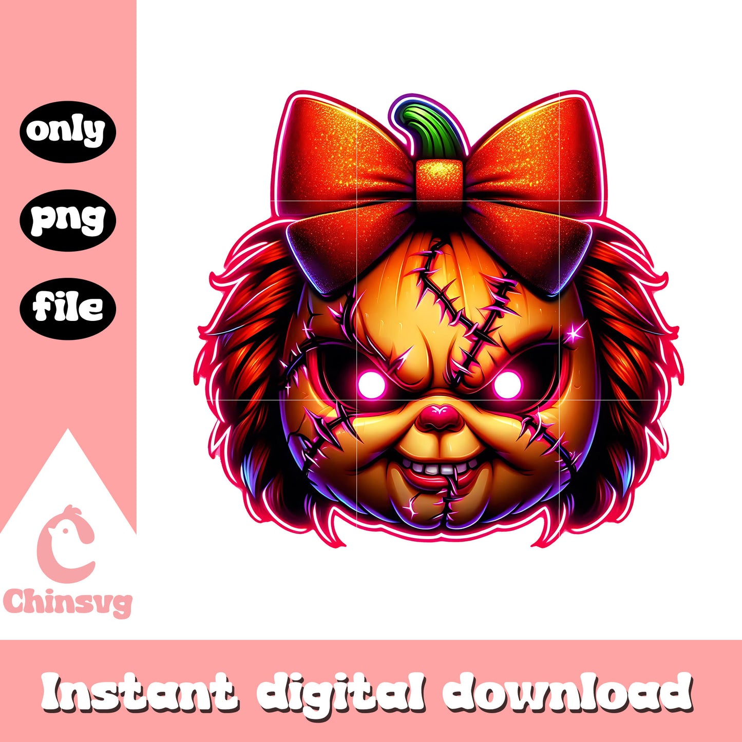 Horror chucky child's play halloween png, horror character png