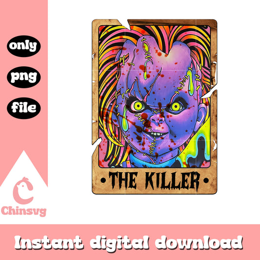 Horror chucky the killer design png, child's play png