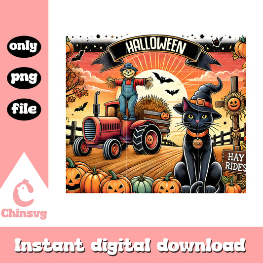 Horror halloween railing design png, happy halloween png