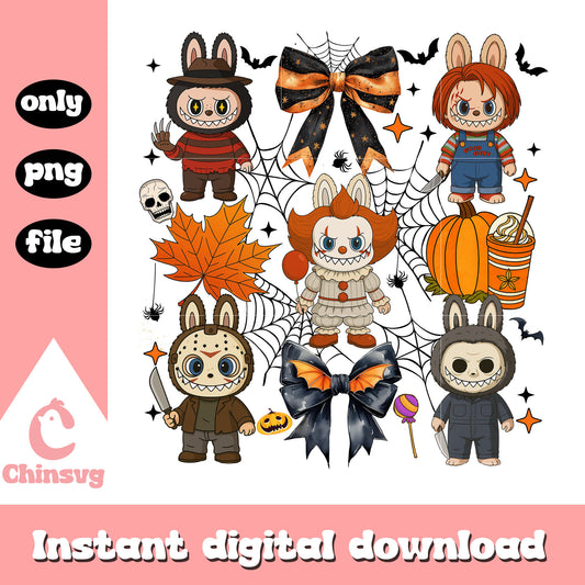 Horror labubu on halloween png, halloween costume ideas png