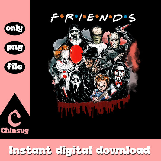 Horror movies characters bleeding png, horror friends png