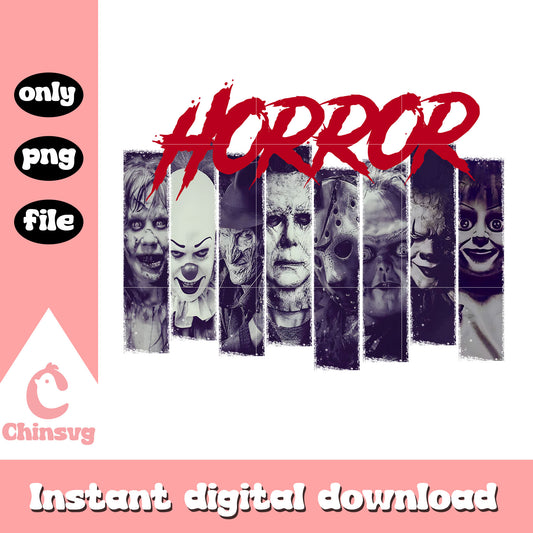 Horror movies famous characters png, famous horror characters png
