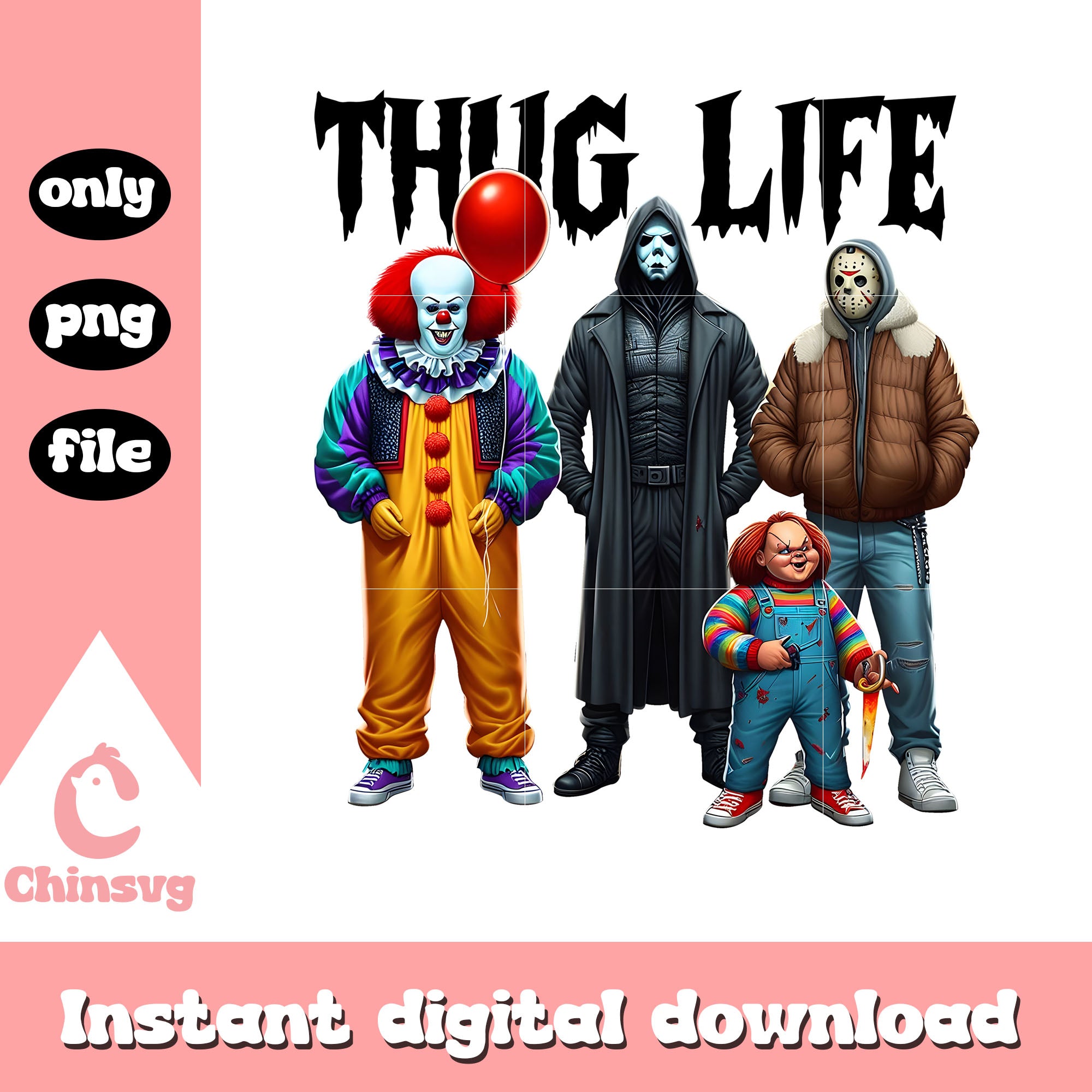 Horror movies thug life design png, thug life movie png – Chinsvg