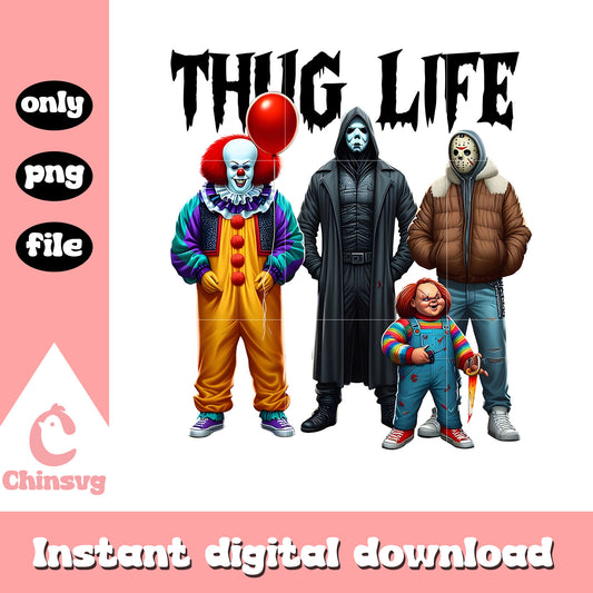 Horror movies thug life design png, thug life movie png
