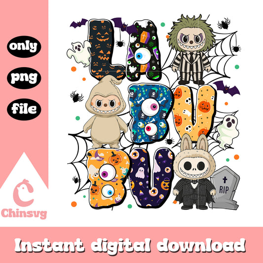 Horror stitch halloween font design png, halloween vibes png, horror font png