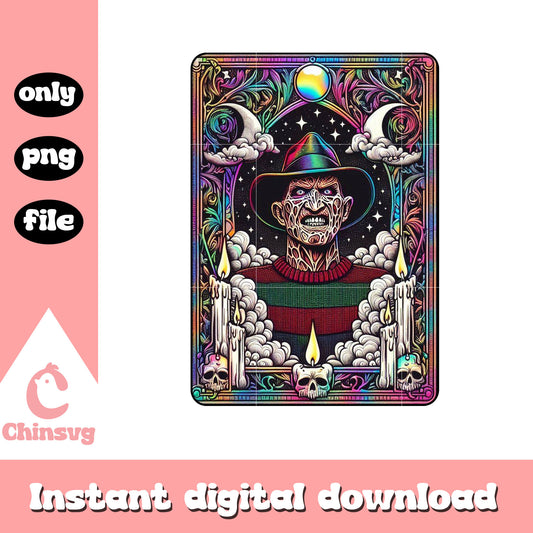 Horror the killer tarot card galaxy png, the killer tarot card png