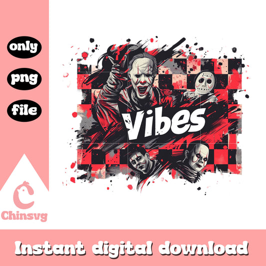 Horror vibes characters killer png, killer spooky movie png