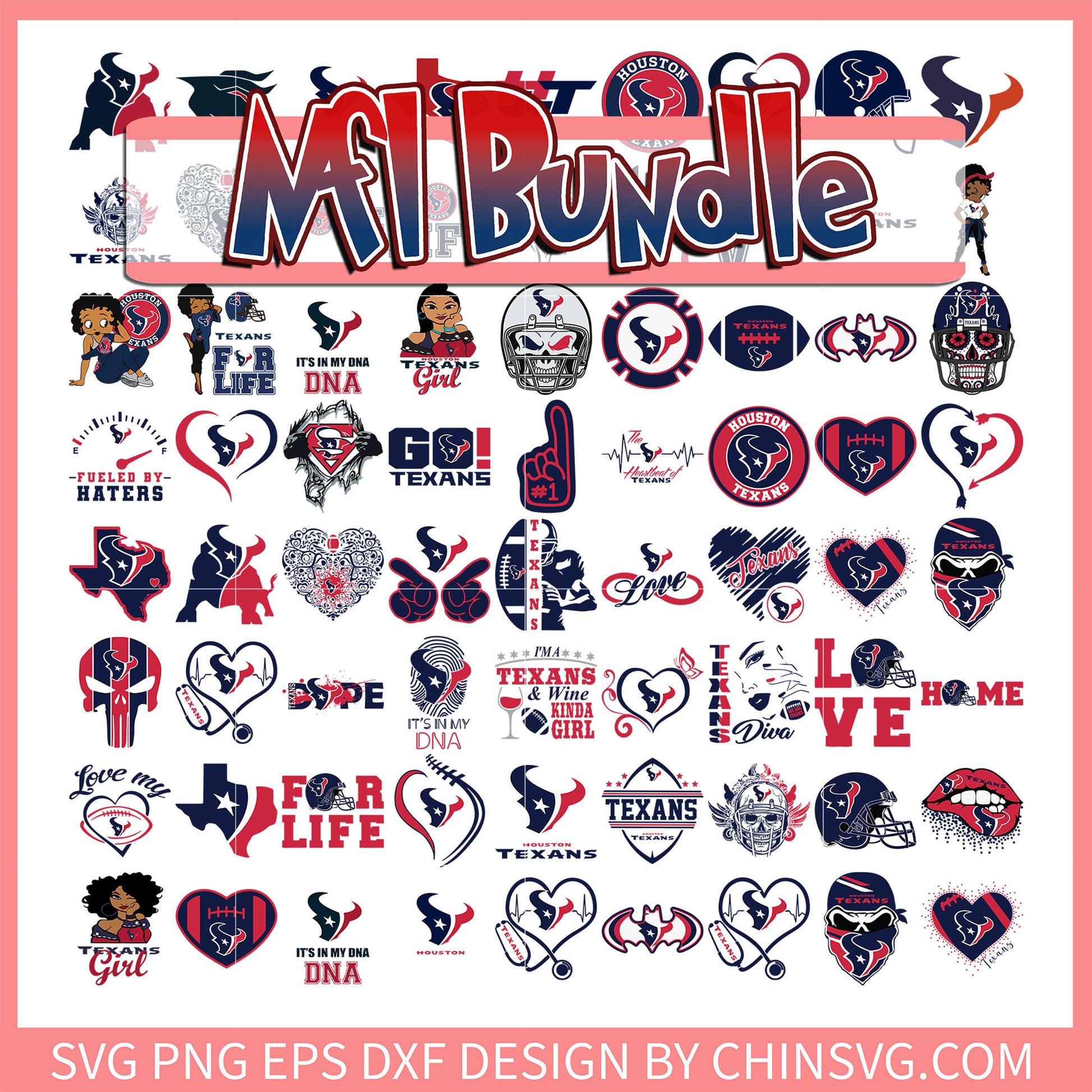 Houston Texans football team bundle svg, nfl standing svg