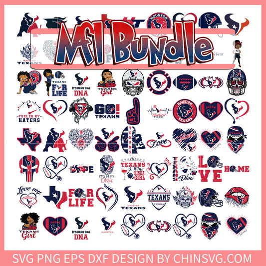 Houston Texans football team bundle svg, nfl standing svg