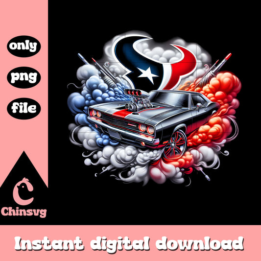 Houston Texans smoke muscle car png, Houston Texans nfl png
