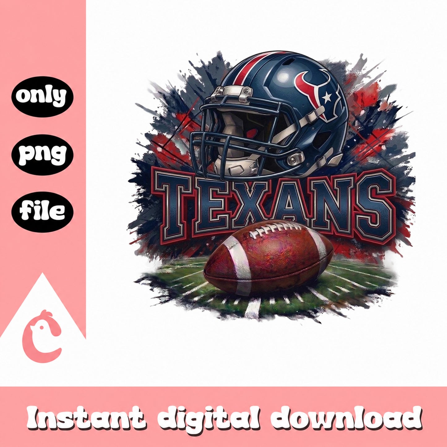 Houston Texans PNG, Football Helmet Sublimation, Texans PNG