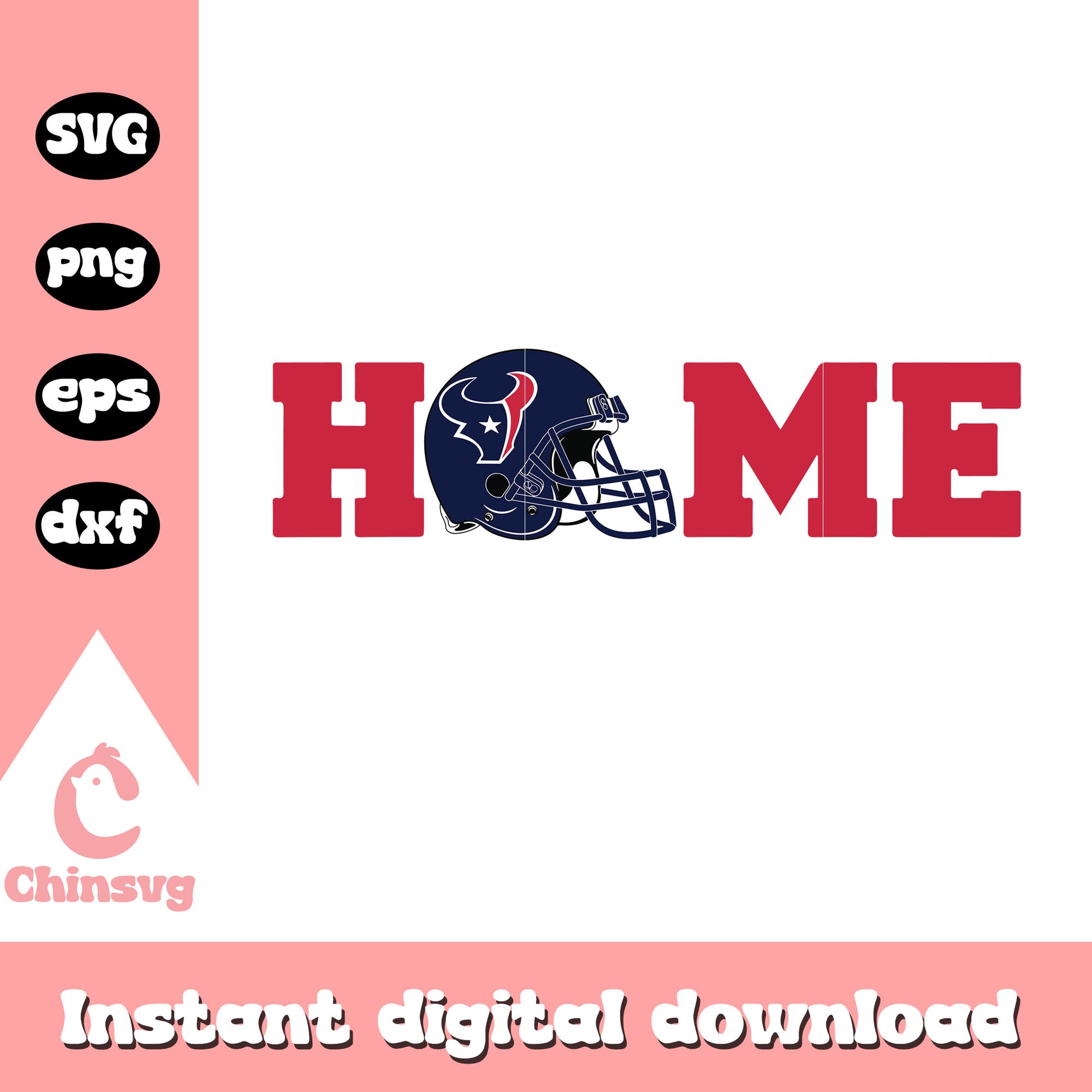 Houston texans nfl home helmet logo design svg, football teams nfl svg