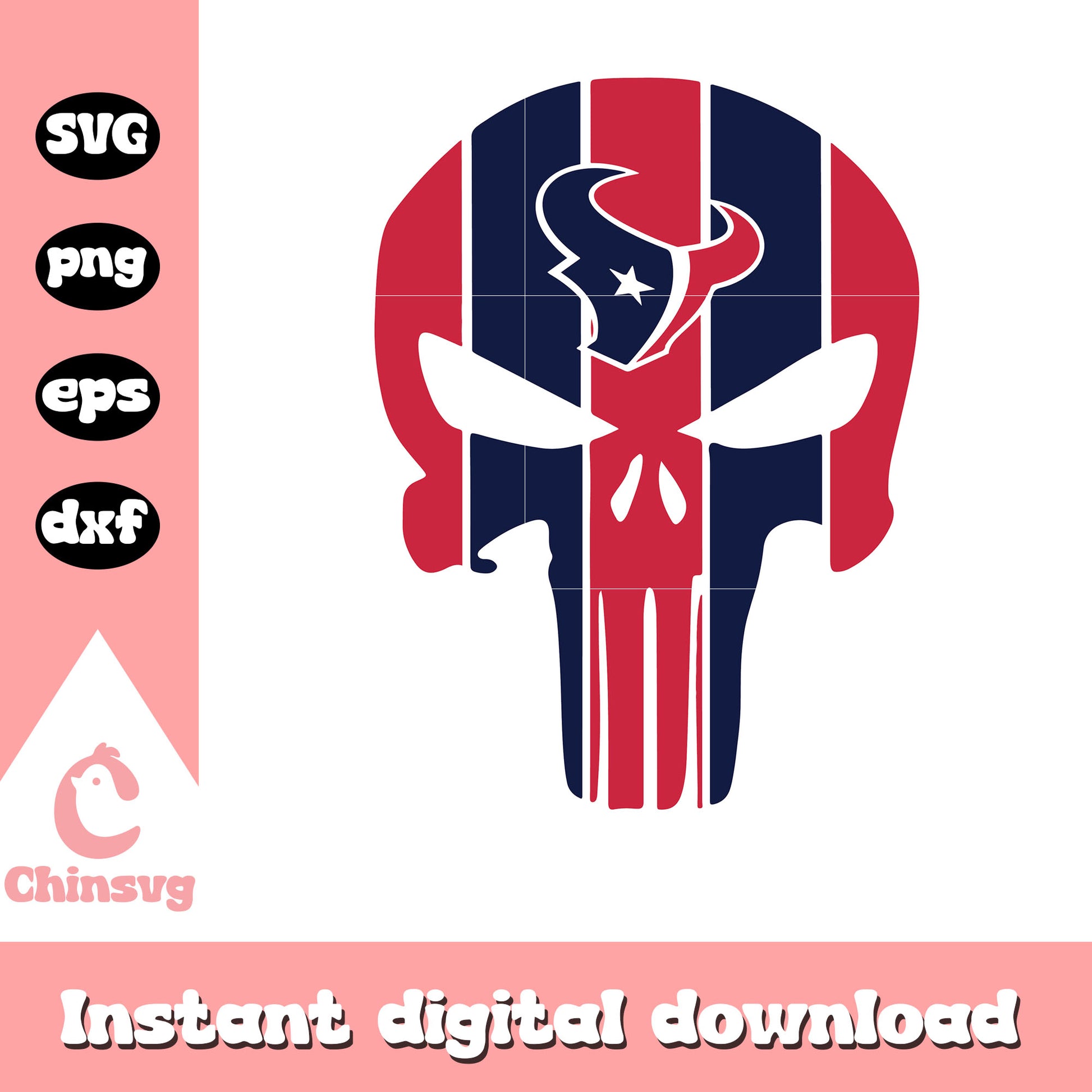 Houston texans nfl skull face football svg, nfl team logos svg