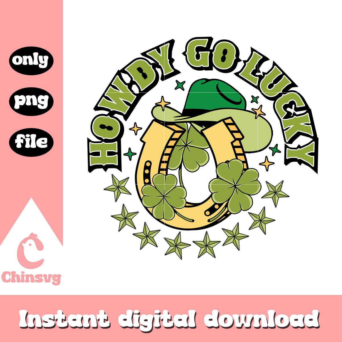 Howdy retro patrick’s png, st patrick's day party decor png – Chinsvg