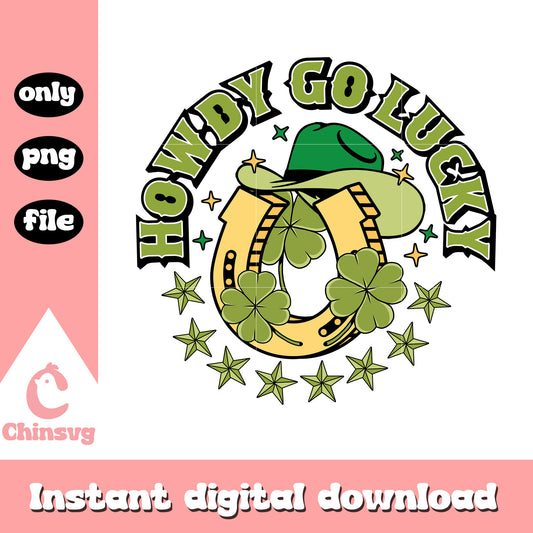 Howdy retro patrick’s png, st patrick's day party decor​​​ png